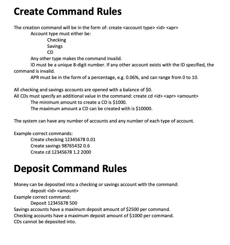 the above ^^^ Make sure to test that an account's balance can't