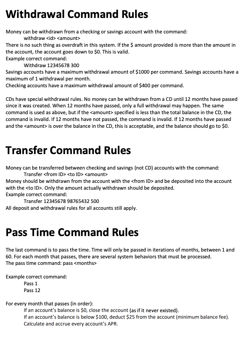 go below 0. Suggestions: Start with a single type of account and