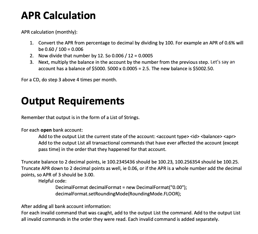 a separate class to store them, as in the lab. When you