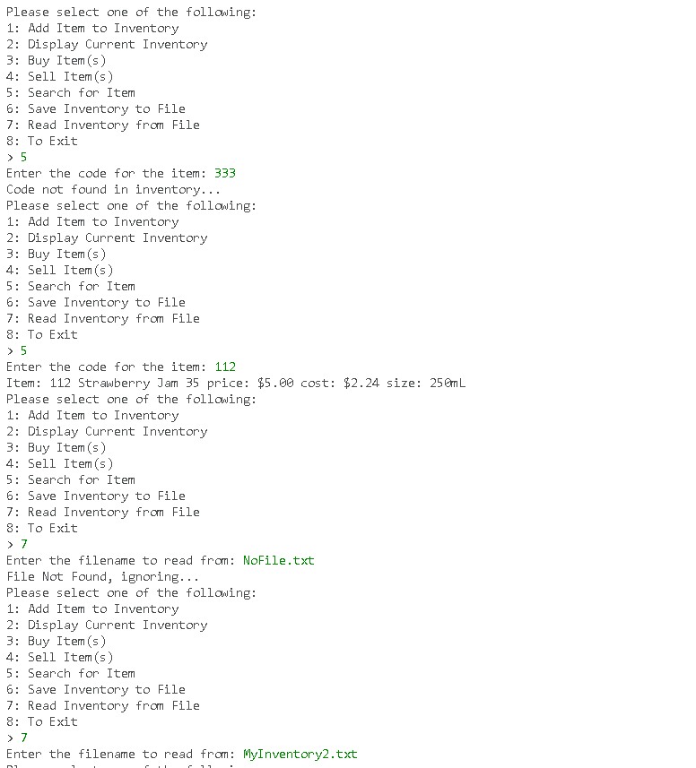 program must be written using Object Oriented Principles (as outlined in the