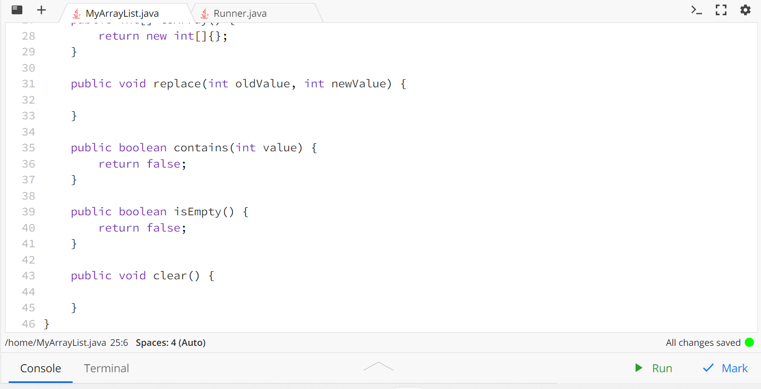 We will also add the ability to remove elements (so the list