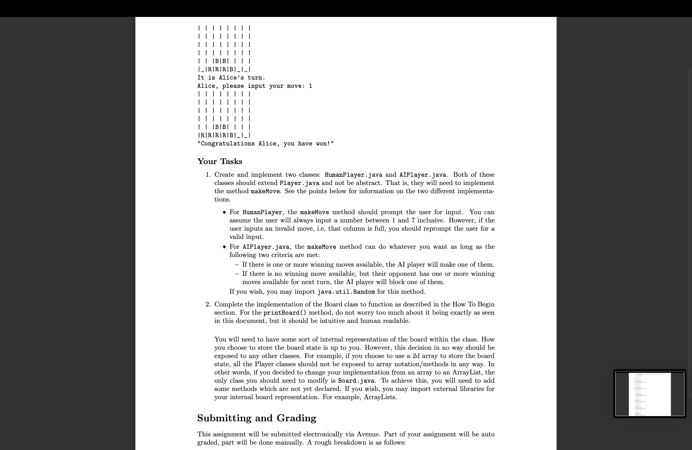 or ask during office hours. This assignment is due Oct 17th, by