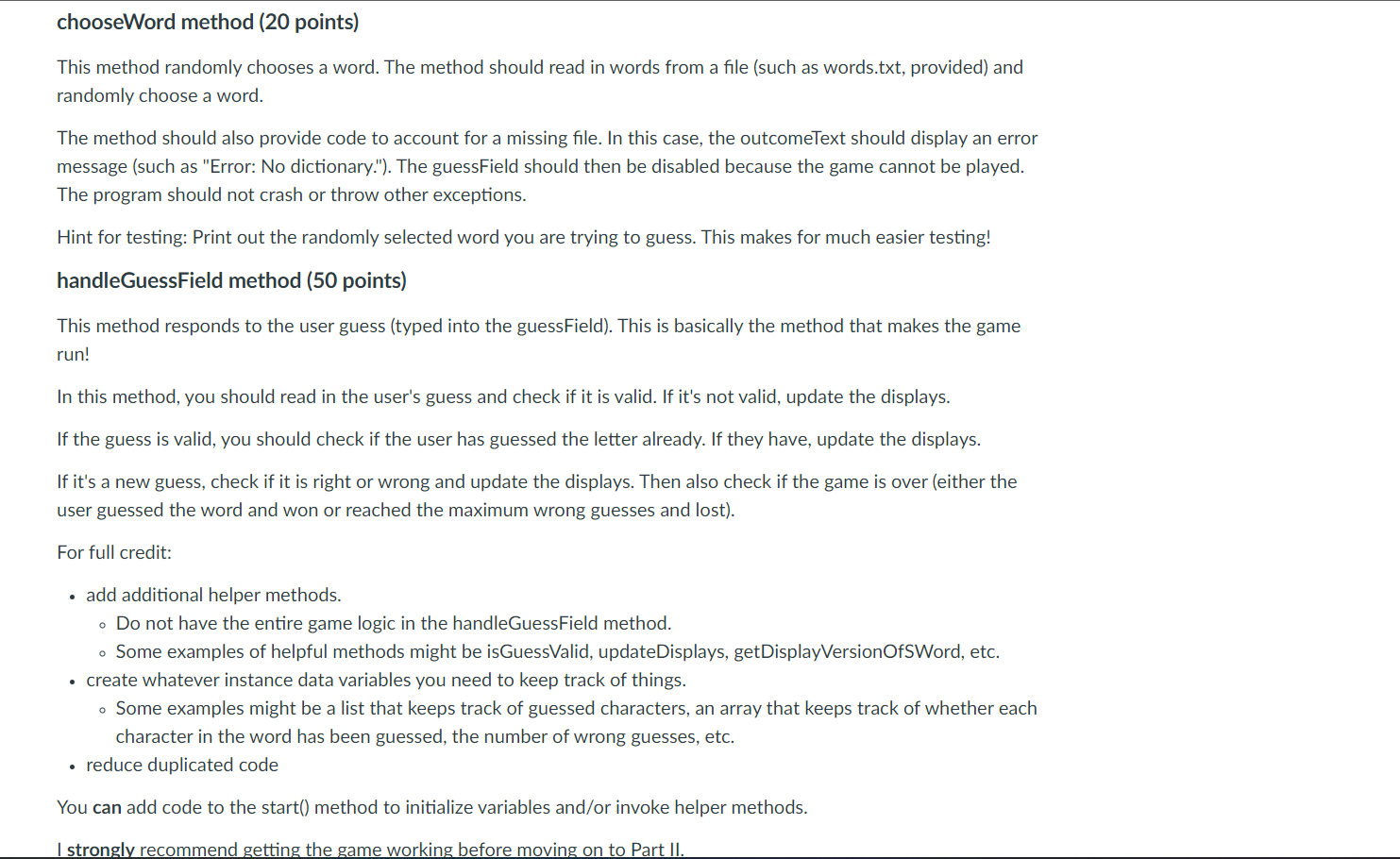 the game. The shell sets up all of the GUI components. You