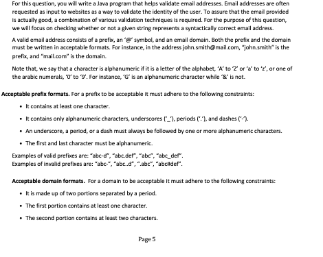 second portion contains only letters of the alphabet. Examples of valid domains