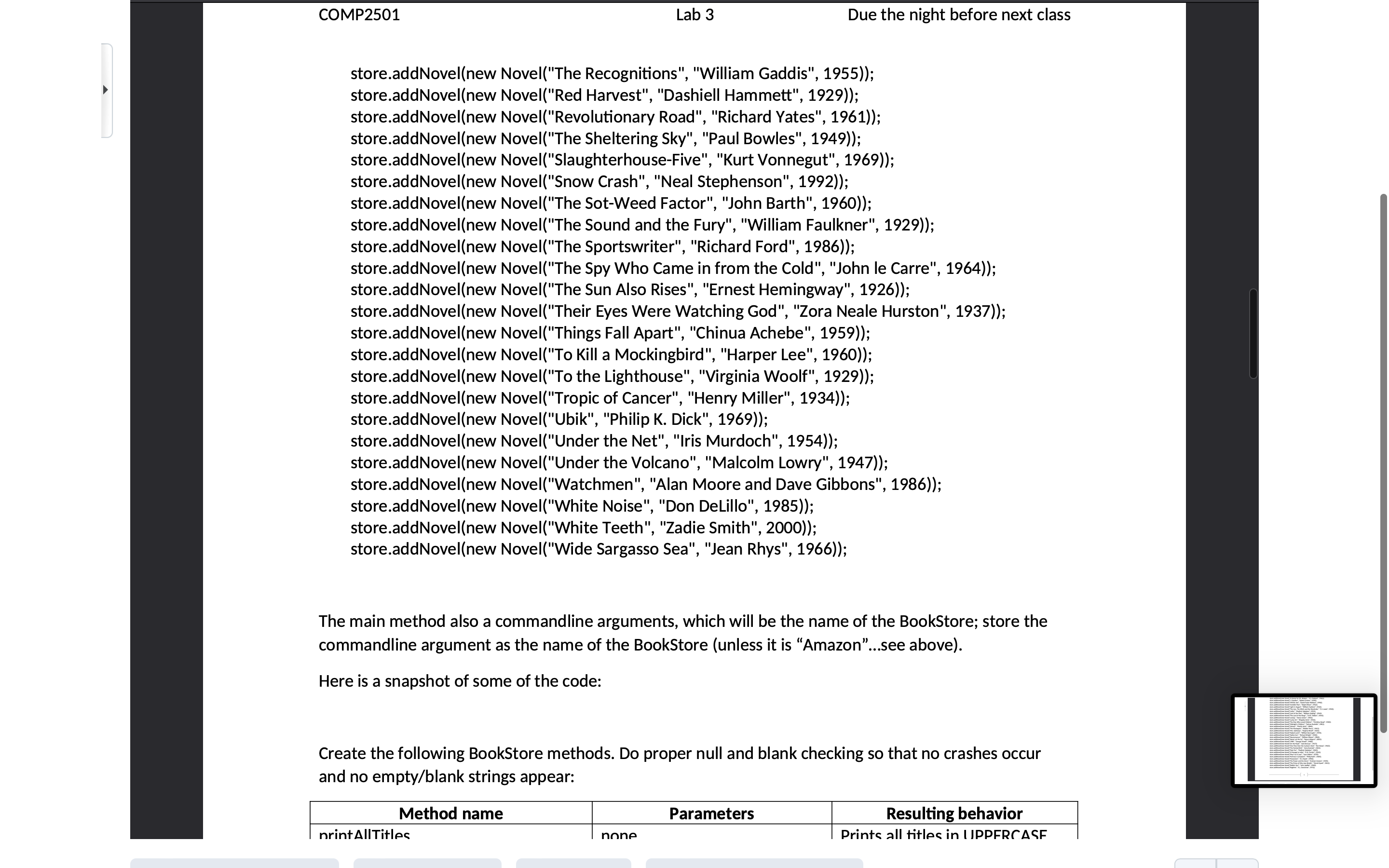 (e.g. "Books-R- Us"). The BookStore constructor will not accept a name of