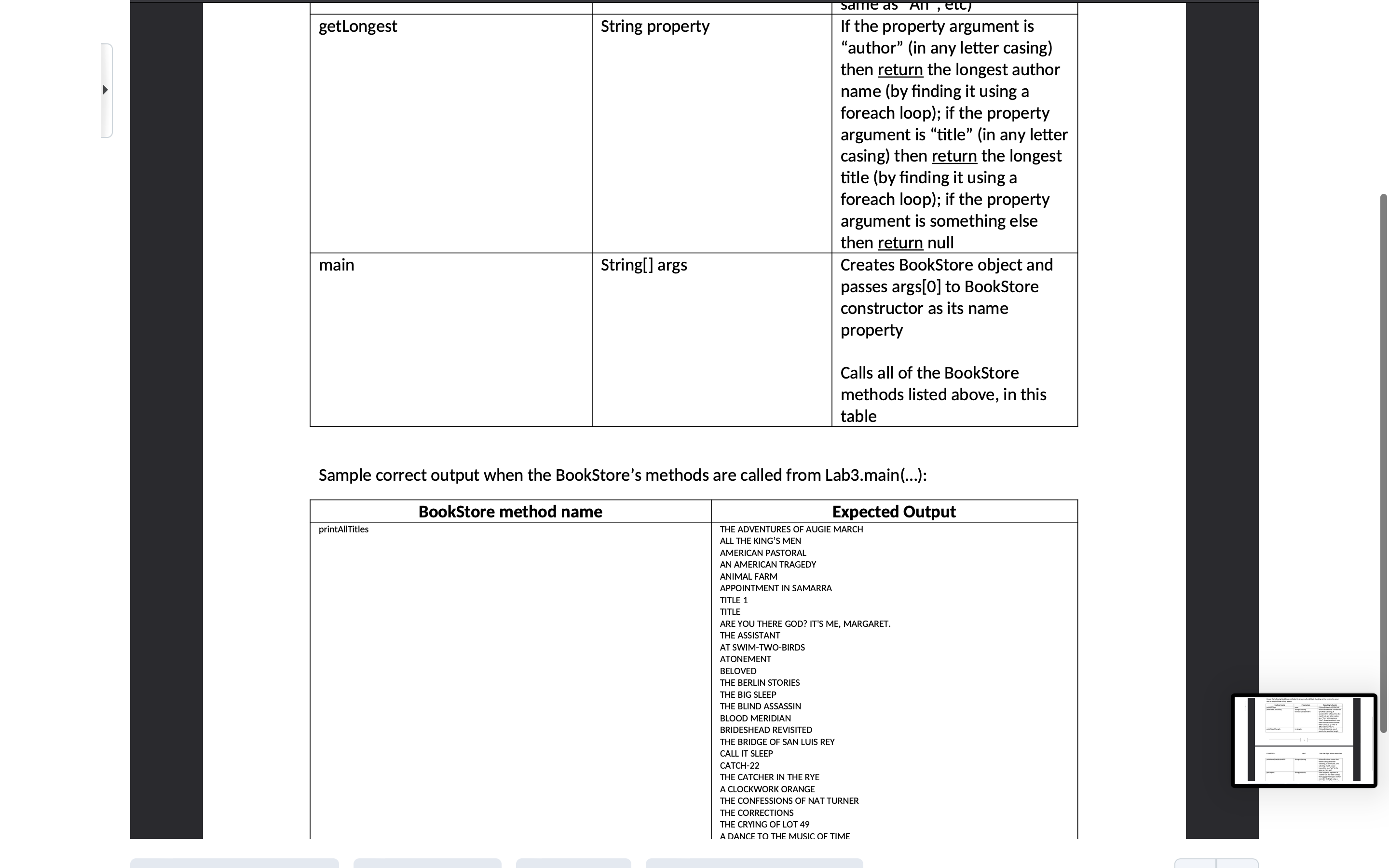 it to Chapters" instead. The BookStore contains a second instance variable that