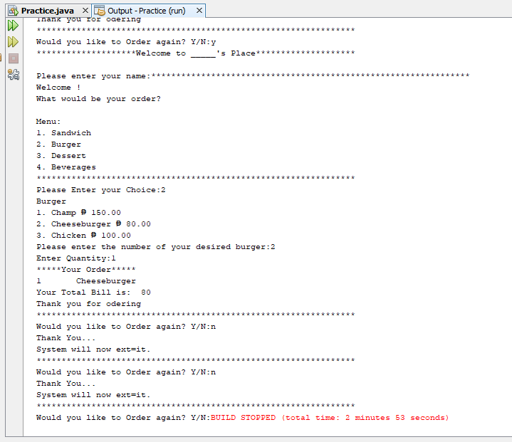 enter your name: unknown ******Welcome to ******* Welcome unknown! What would be