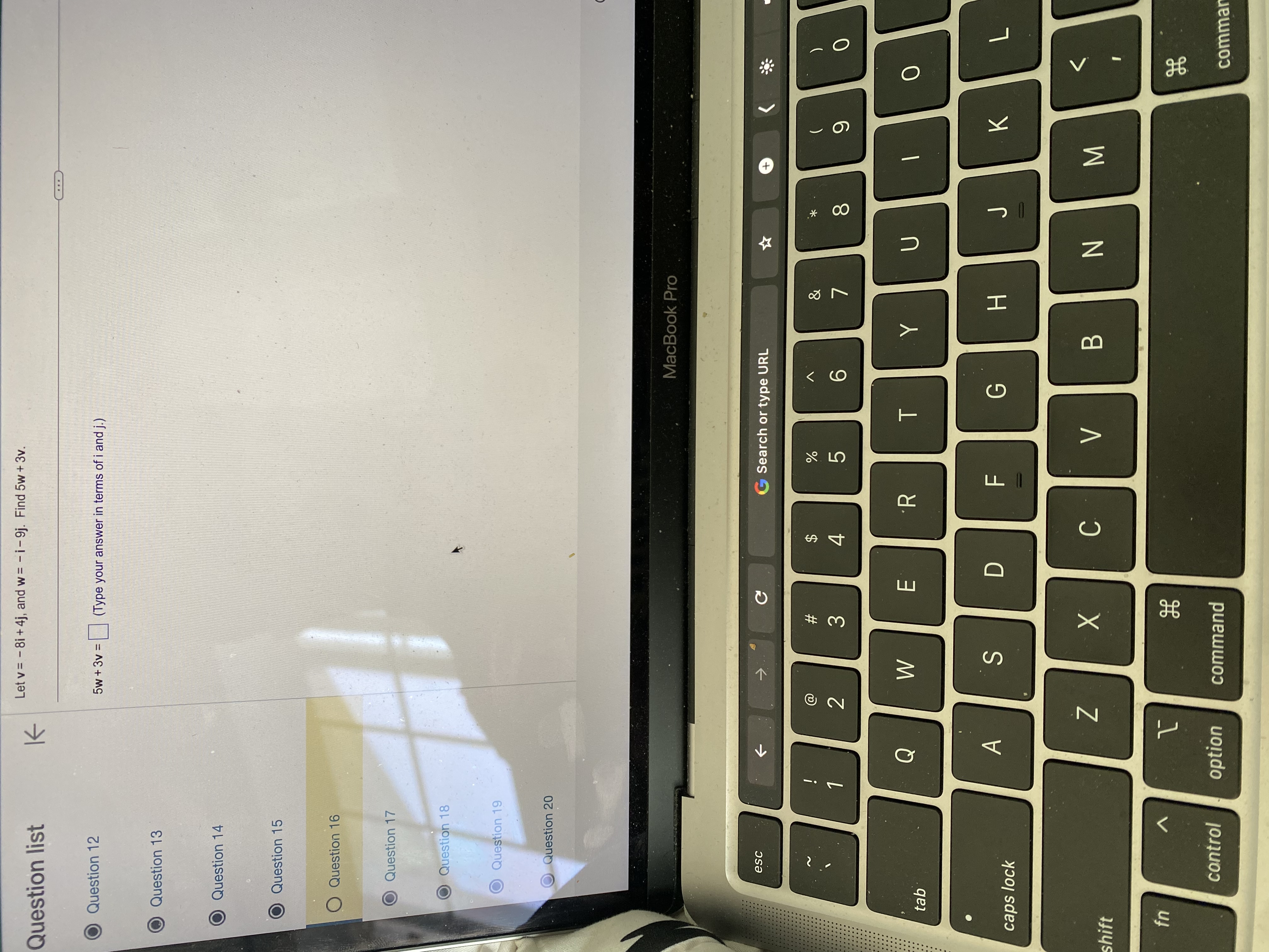 Question list Question 12 Question 13 Question 14 Question 15 O Question