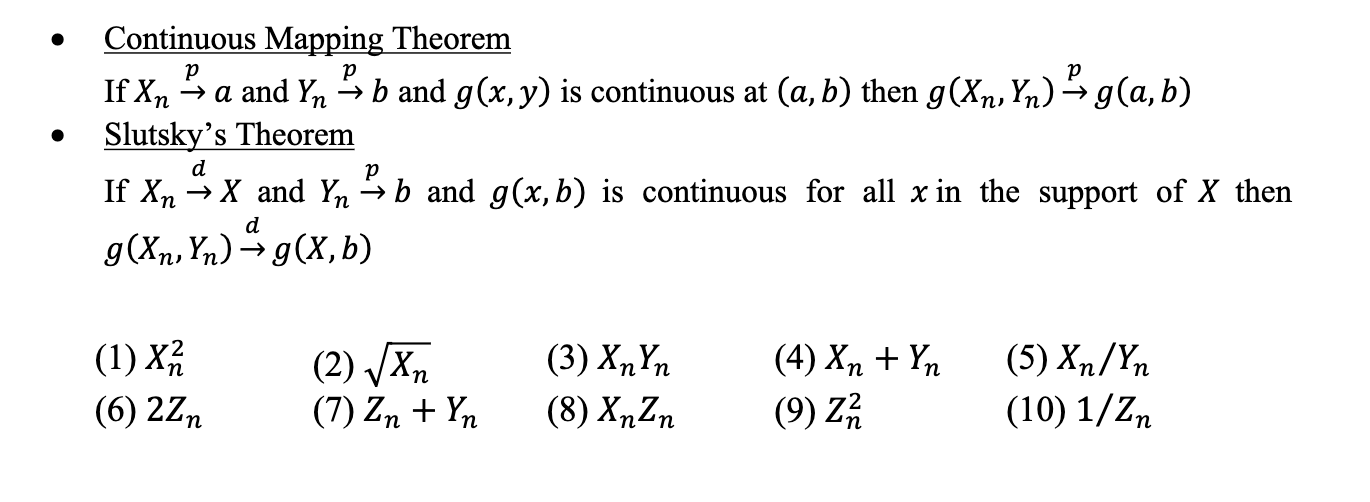 0 and Z Z~N(0,1), and using the properties below, Xn n find