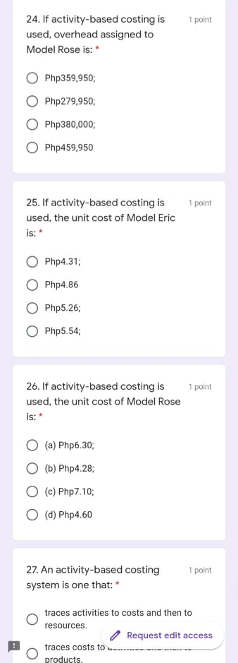 two products, Model Eric and Model Rose, that Noah, Inc., manufactures Item