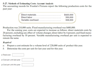 Estimate overhead if the company expects the plant to operate at a