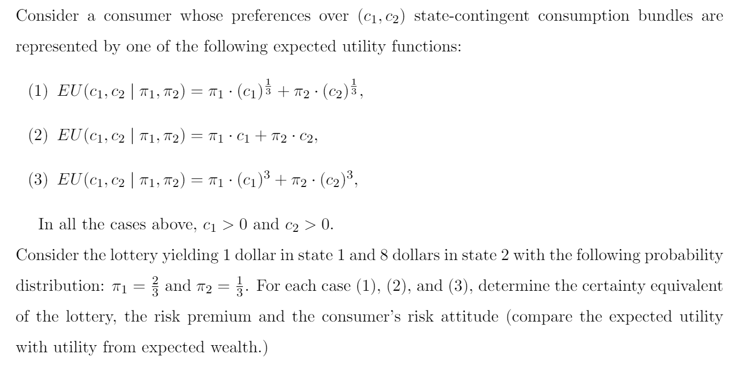 getting XG state). (a) Find the certainty equivalent XCE of the gamble.