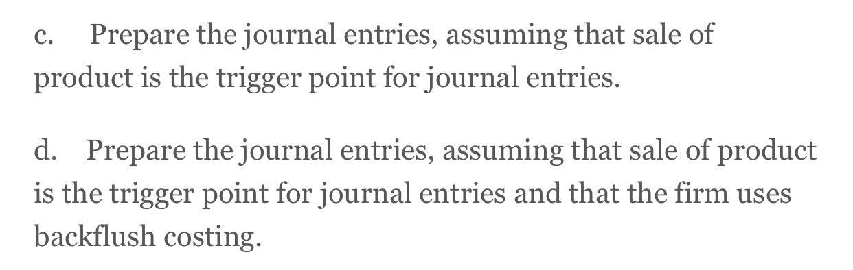 of the new product: Year Expected Volume Expected Price per unit 1