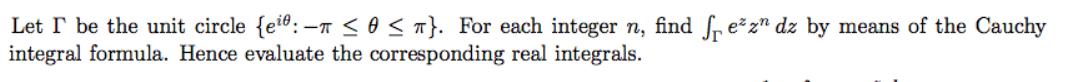 Let I be the unit circle {eid: - 0 }. For each