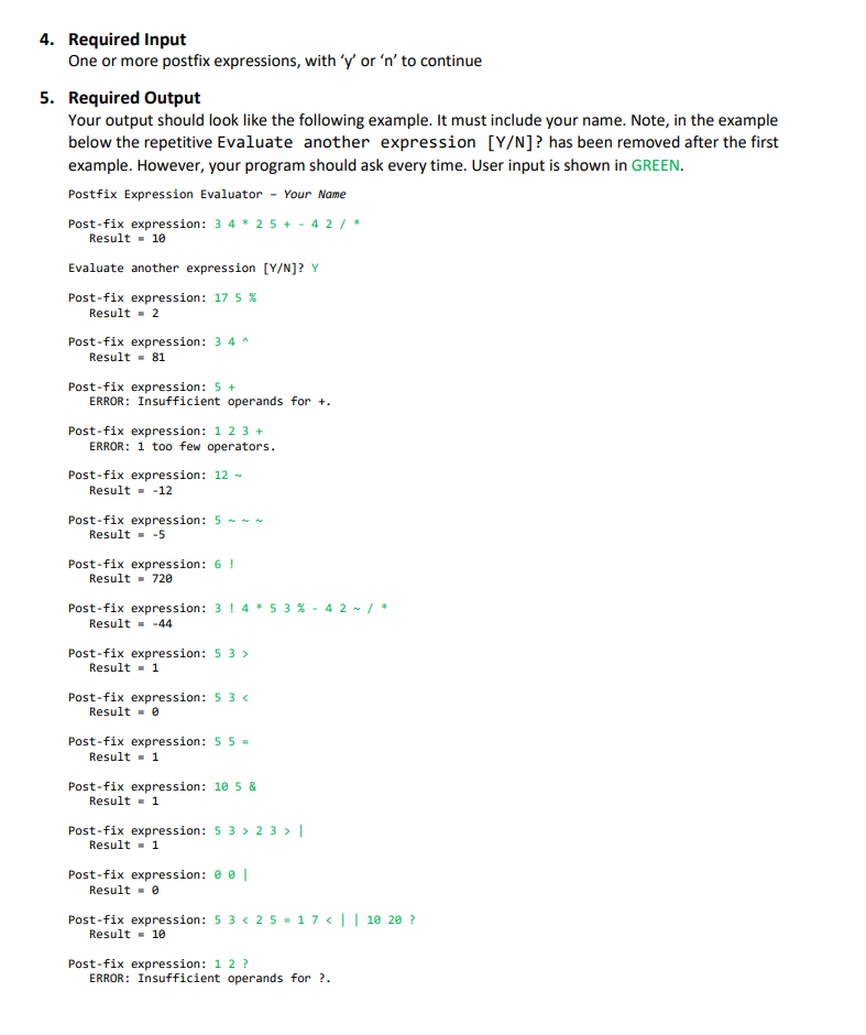 expressions and an approach for evaluating them using a Stack. The Java