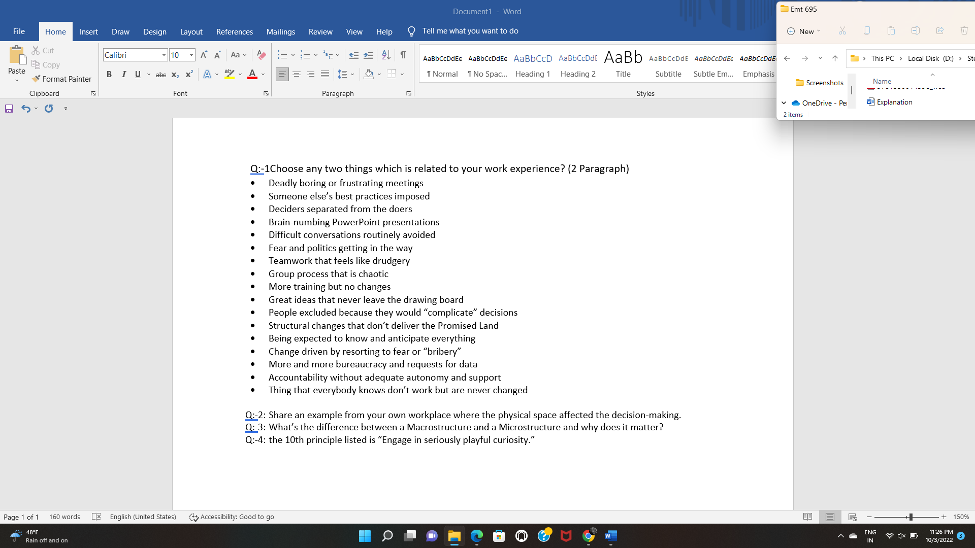 Emt 695 Document1 - Word File Home Insert Draw Design Layout References