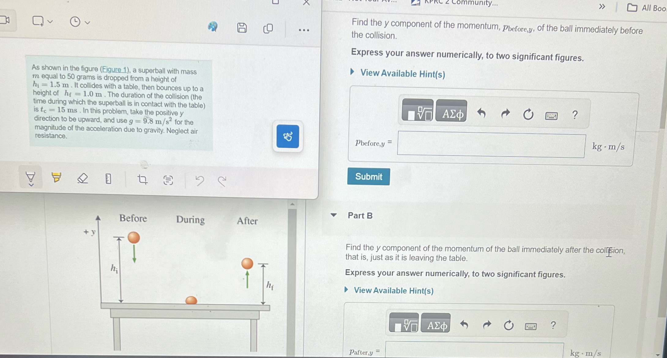 Q As shown in the figure (Figure 1), a superball with mass