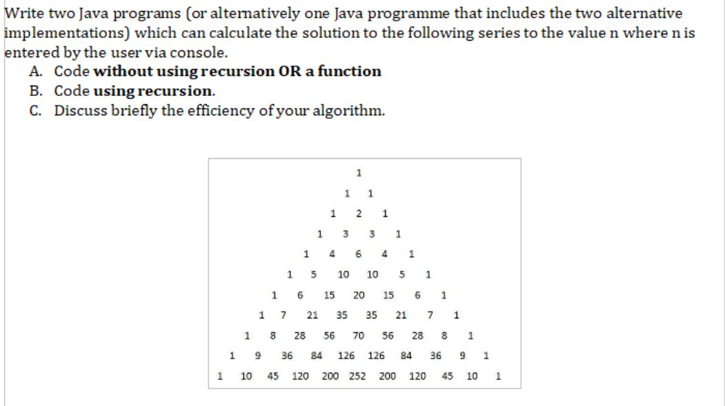 Write two Java programs (or alternatively one Java programme that includes the