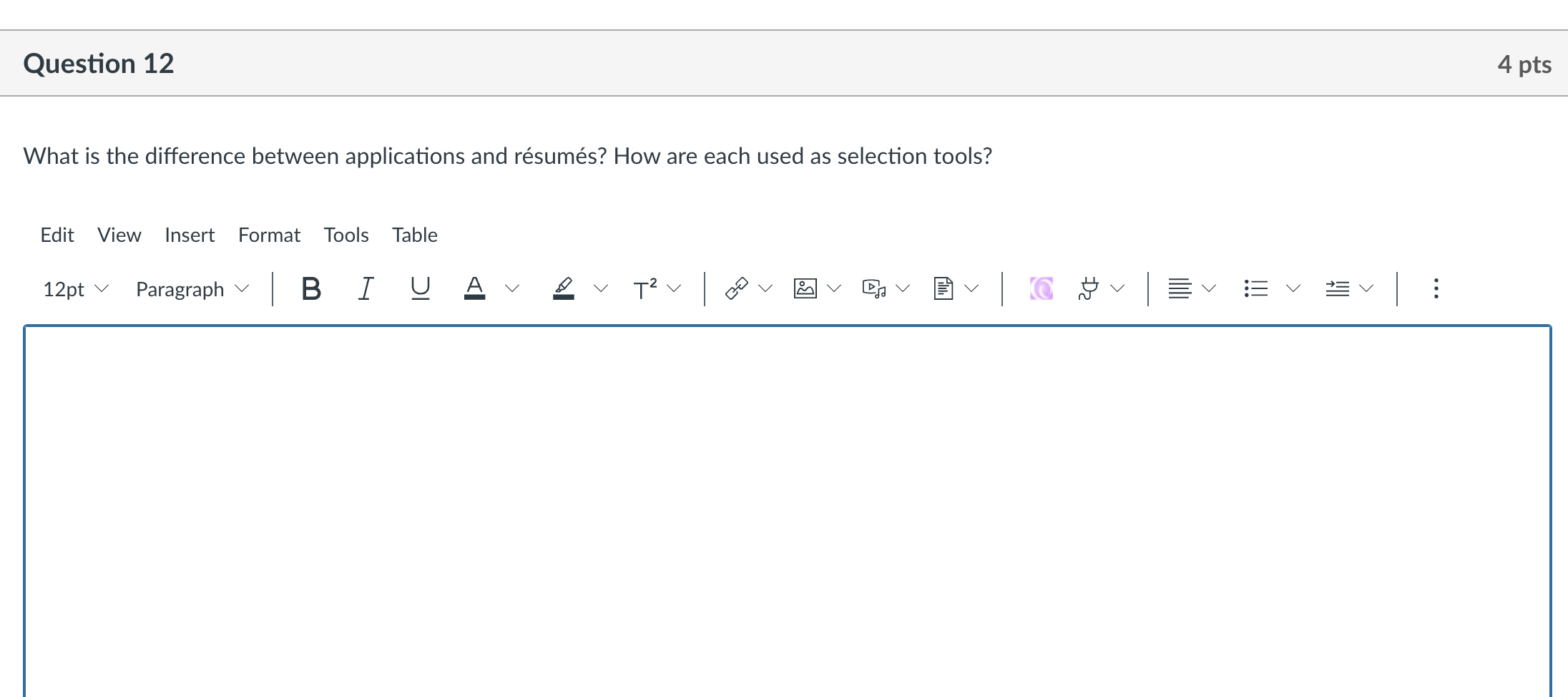 What is the difference between applications and rsums? How are each used