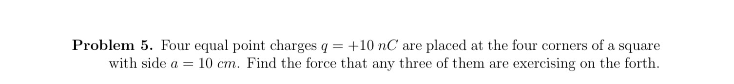 m 0.10 m q = +12 q = +12 93 = -12