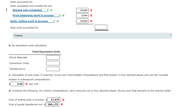 uniformly throughout the process. As work is completed, it is transferred out.
