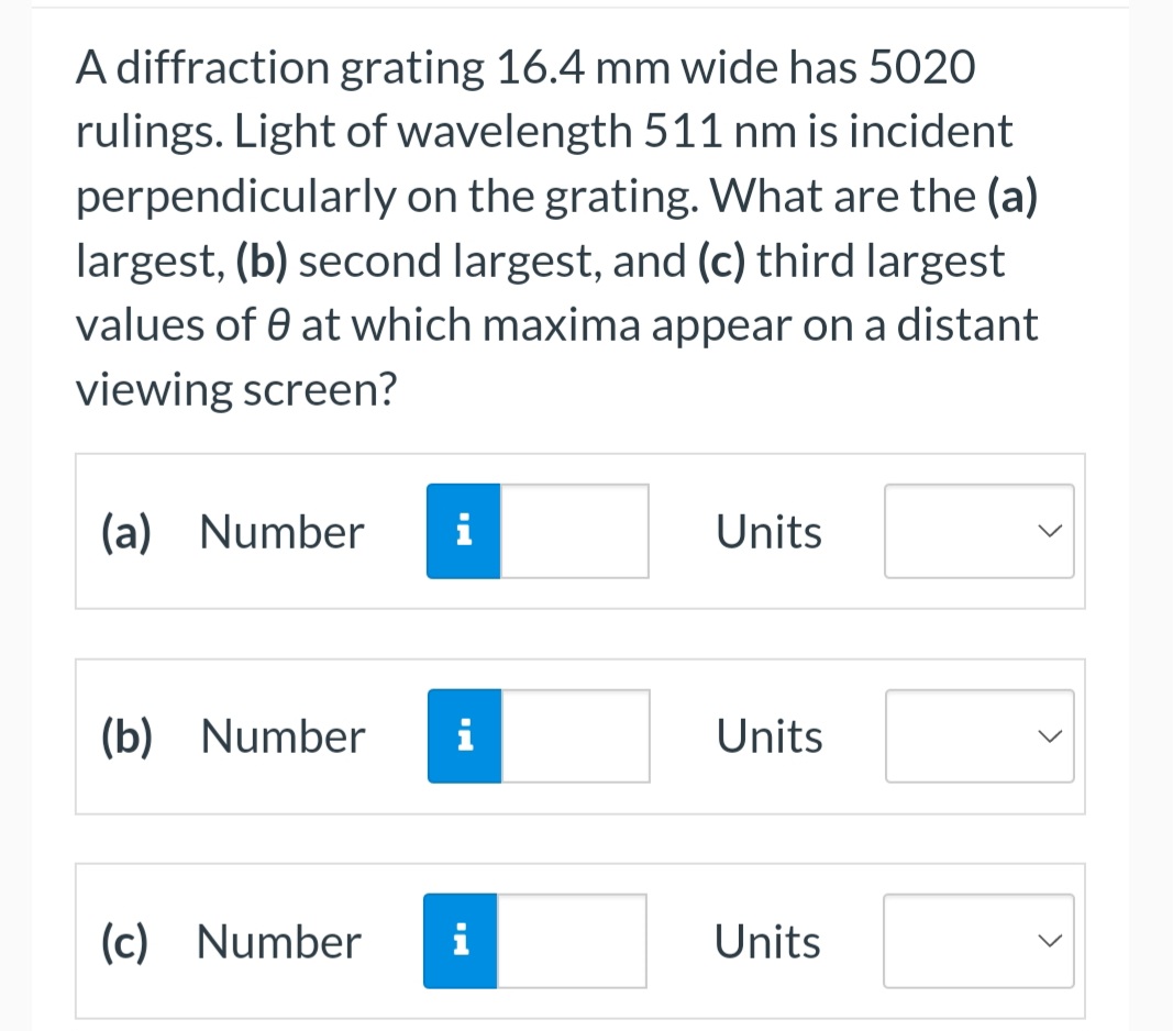 an x-ray beam of wavelength 0.420 nm makes an angle 0 =