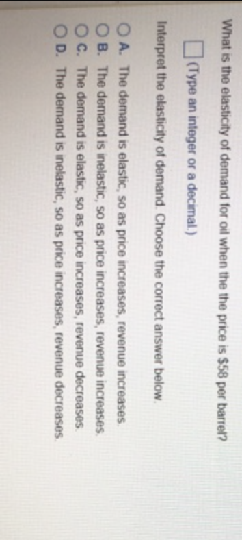 fill in the answer box within your choice. A. Total revenue is