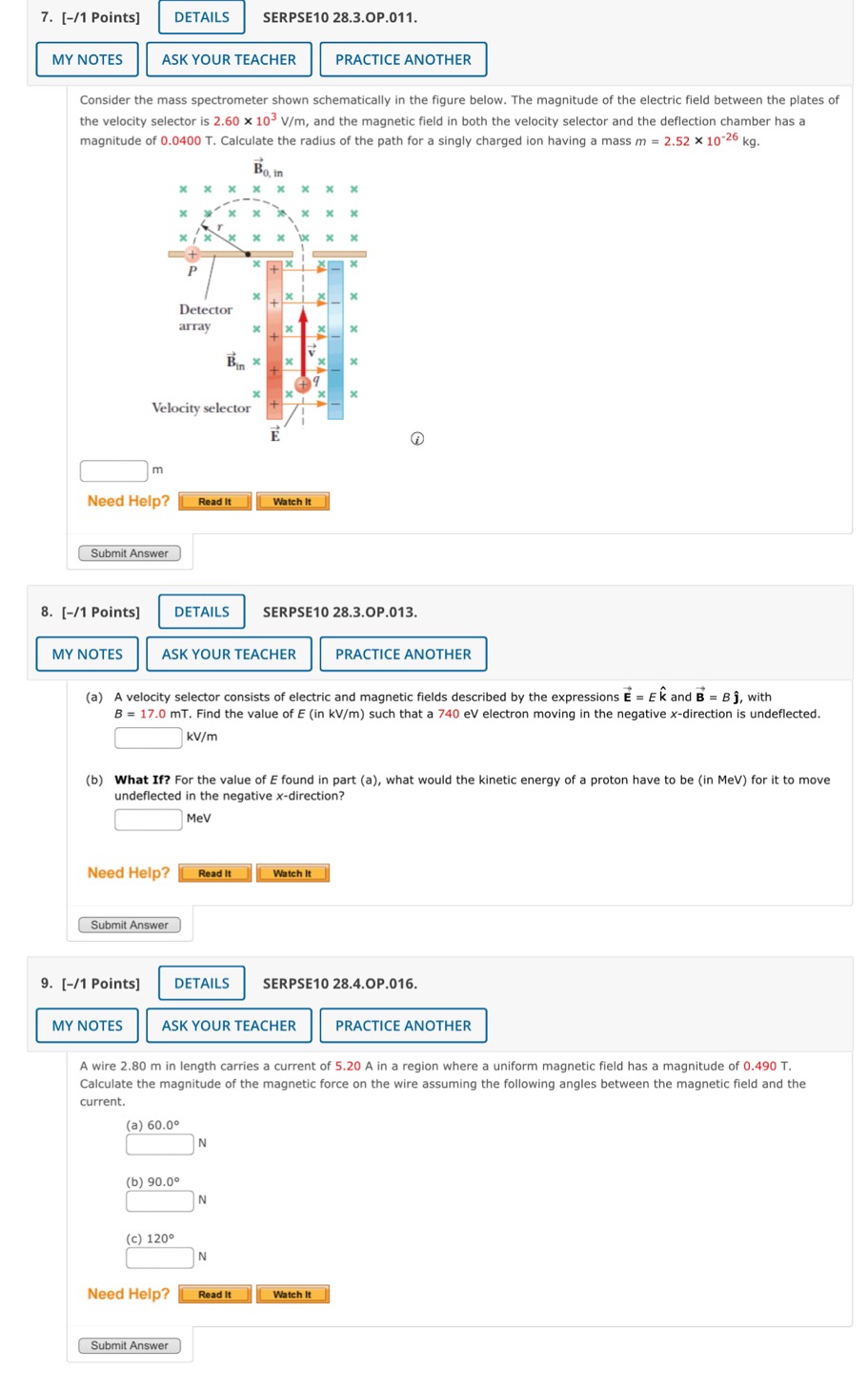 ANOTHER An electron is accelerated through 2.85 103 V from rest and