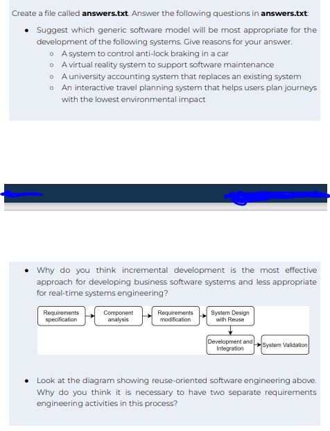 Create a file called answers.txt. Answer the following questions in answers.txt Suggest
