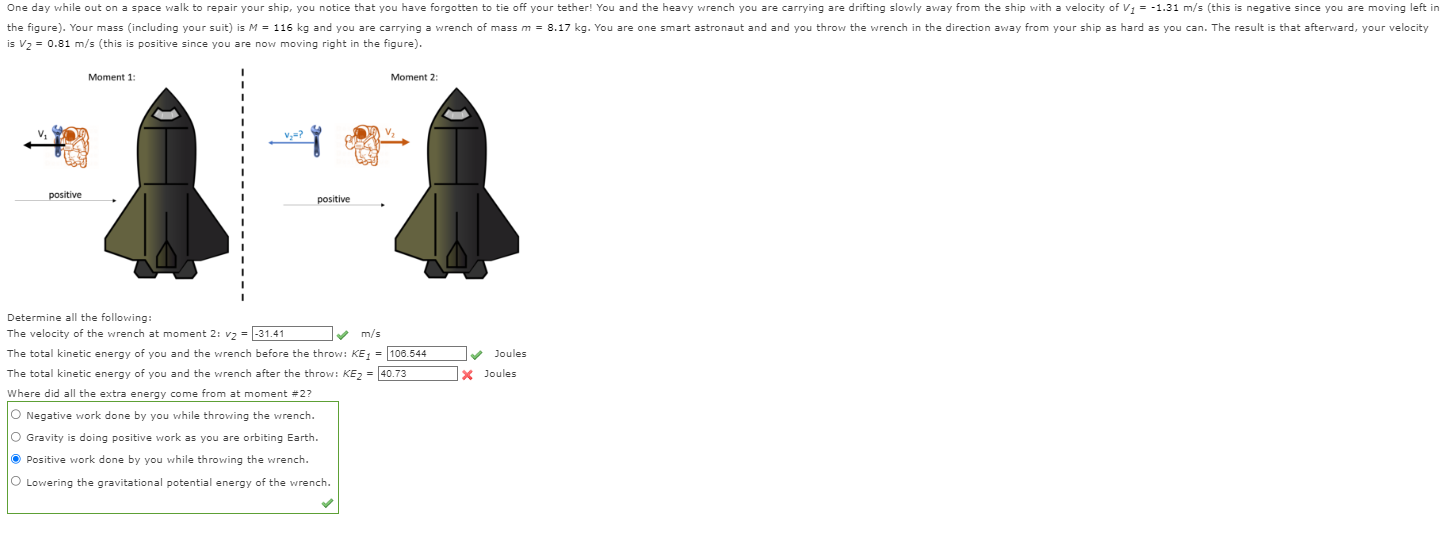 One day while out on a space walk to repair your ship,