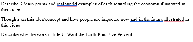 Describe 3 Main points and real world examples of each regarding the