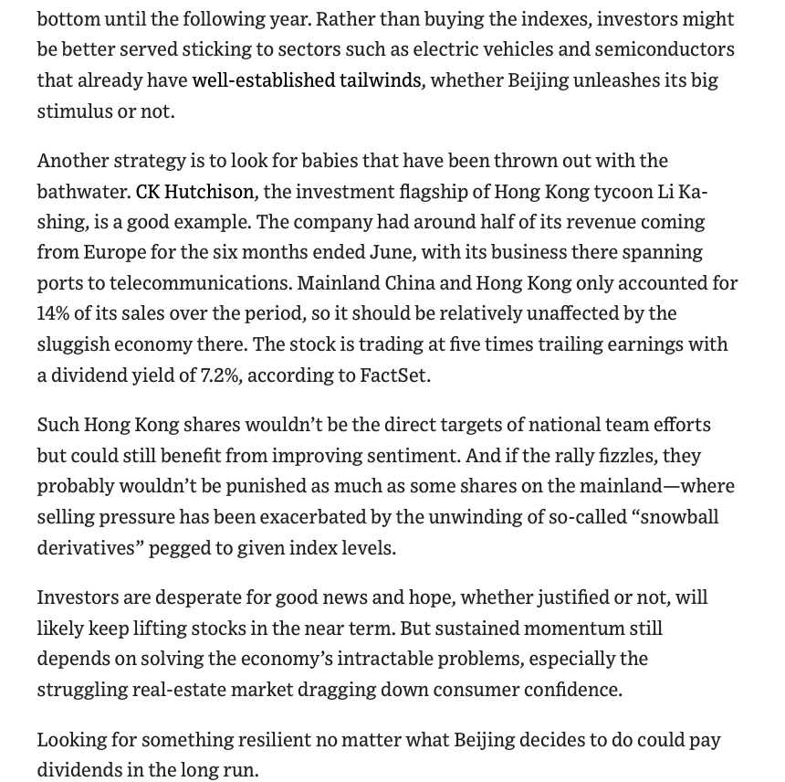 bottom for Chinese stocks. But they might be wise to also look