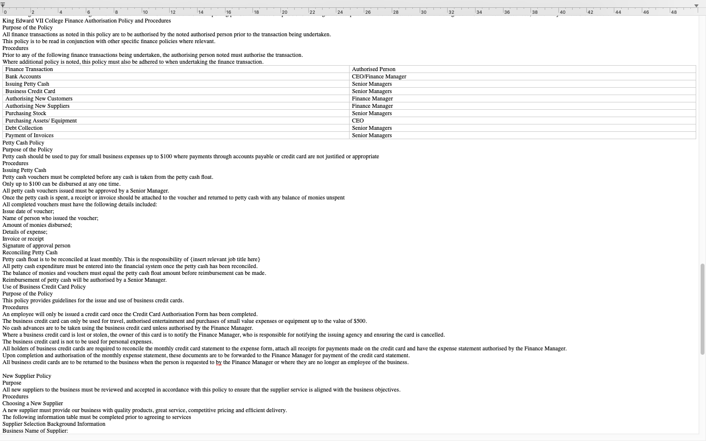 The College offers a range of courses in management, marketing, human resources