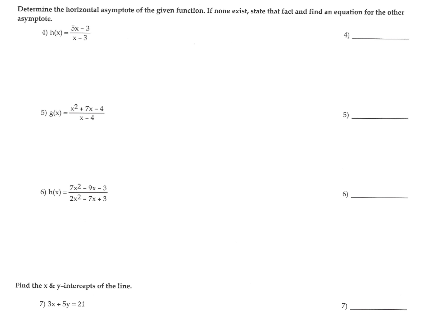 that fact. x+5 1) f(x)= x-36 2) f(x)= = x+3 x+36 1)
