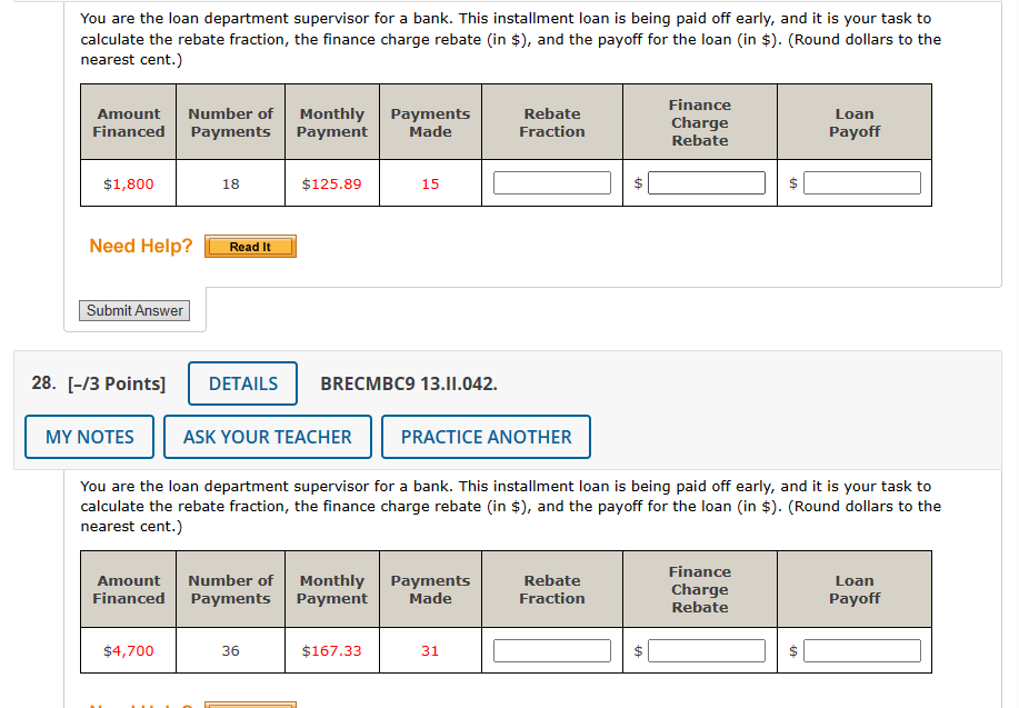 off early. Number of Payments Payments Made 60 50 10 Payments Remaining