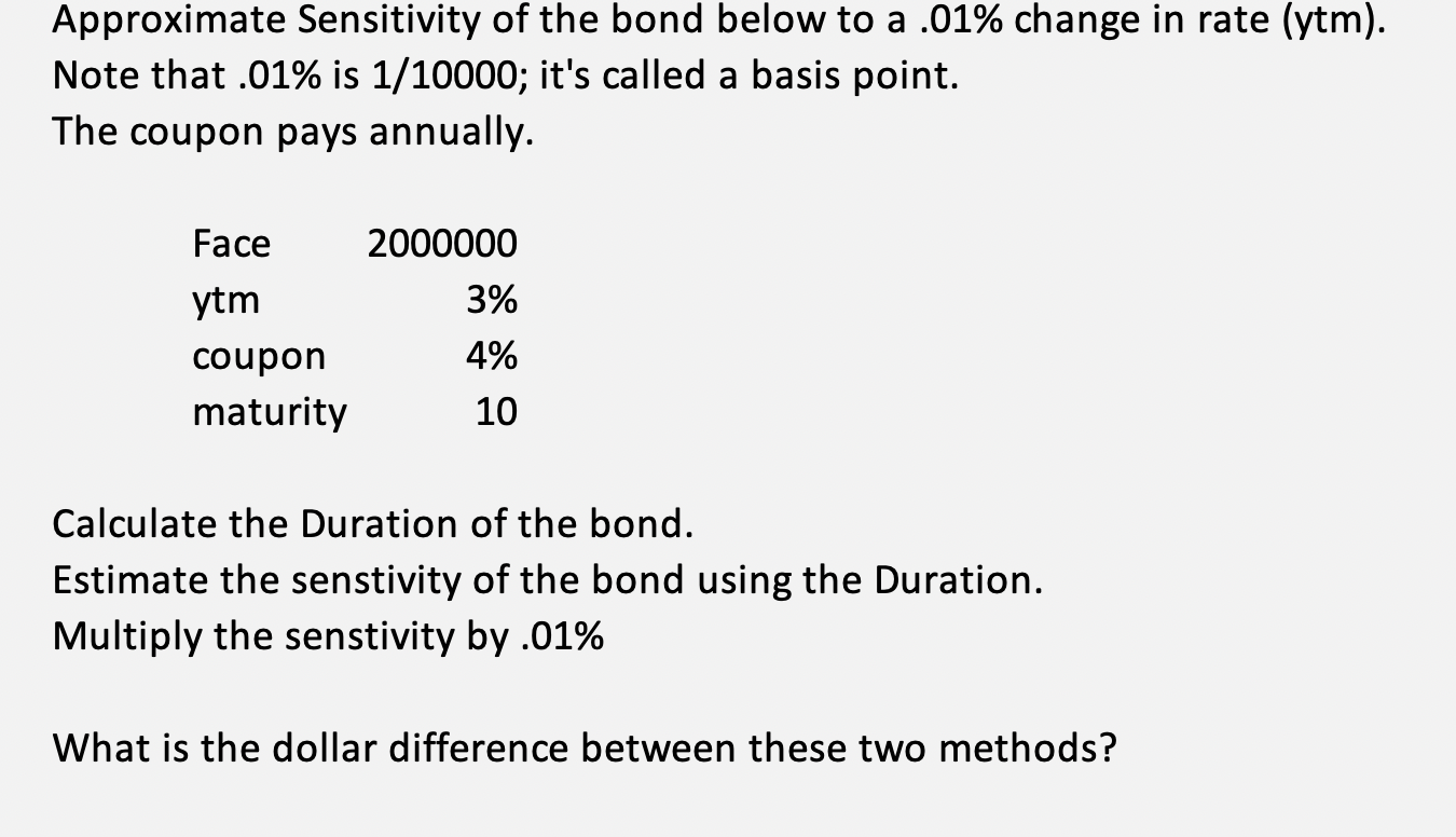 price of a coupon-paying bond is: Let: D: = Show that: tCt