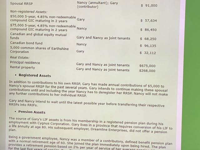 Gary and Nancy Weinrib Case Study Personal Situation Gary Weinrib was born