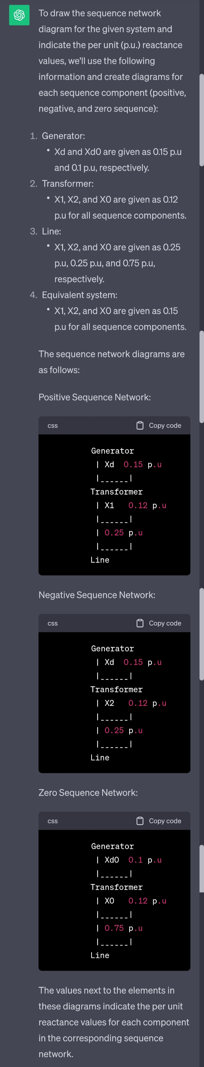 To draw the sequence network diagram for the given system and indicate