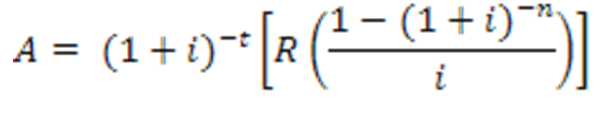 - A = (1 + i) * [R ( 1 (1 +