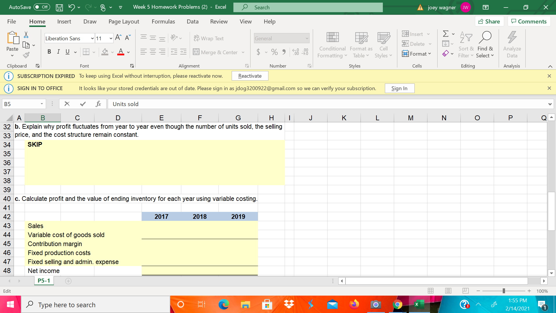 9500-00 Alignment N Number Reactivate File Home Insert Draw Page Layout Liberation
