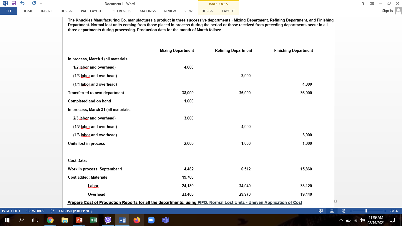 Document1 - Word FILE HOME INSERT DESIGN PAGE LAYOUT REFERENCES MAILINGS REVIEW