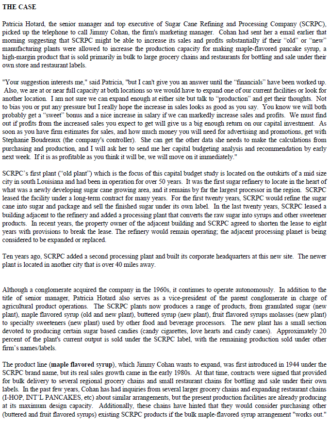 a firm's investment decision in fixed assets or capital budgeting. Most senior