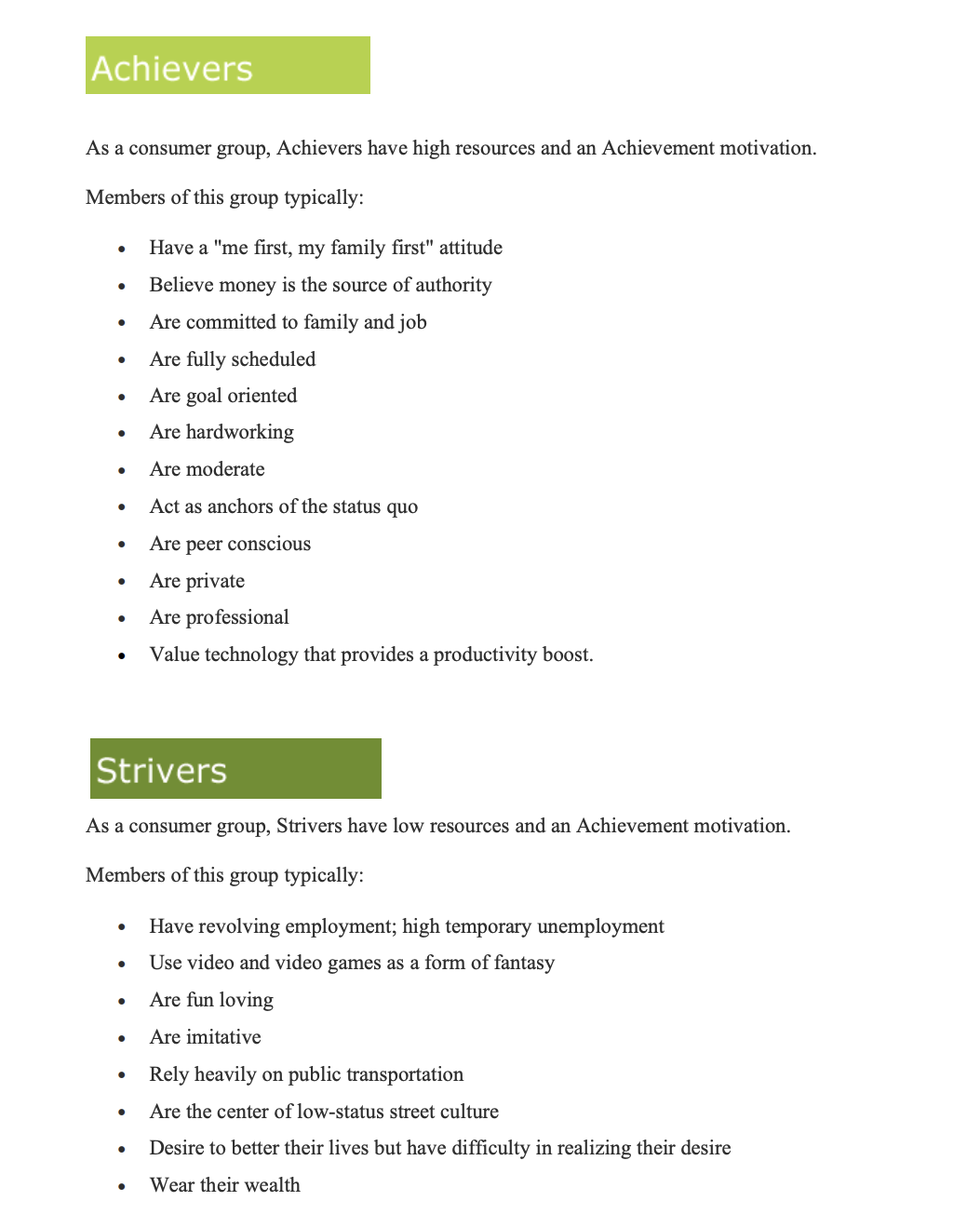 me-first, and reliance on self. These attitudes connect to a broad range
