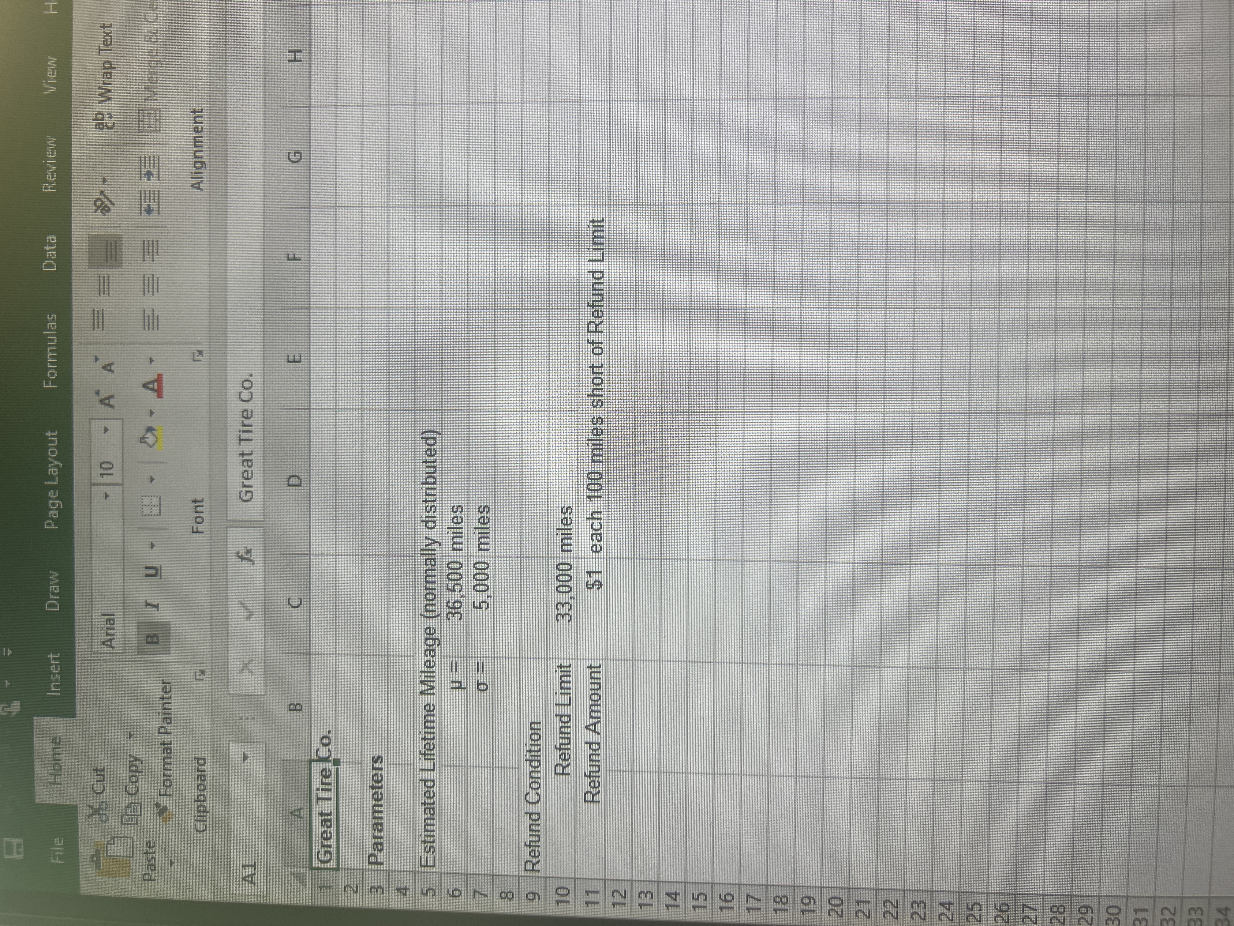 E File Home Insert Draw Page Layout Formulas Data Review View H