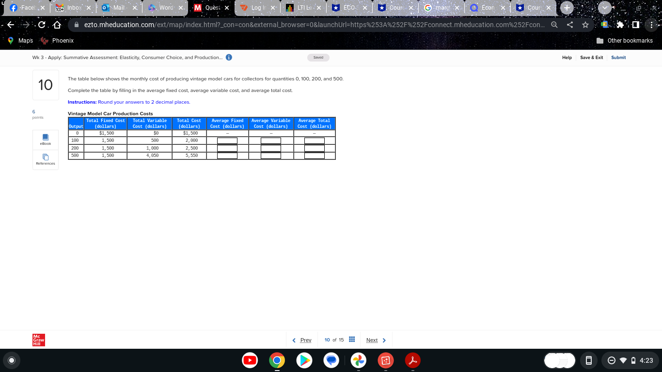 Courx + ezto.mheducation.com/ext/map/index.html?_con-con&external_browser=0&launchUrl=https%253A%252F%252Fconnect.mheducation.com%252Fcon... Q < -Facet X Maps C. 100+ Inbox Phoenix