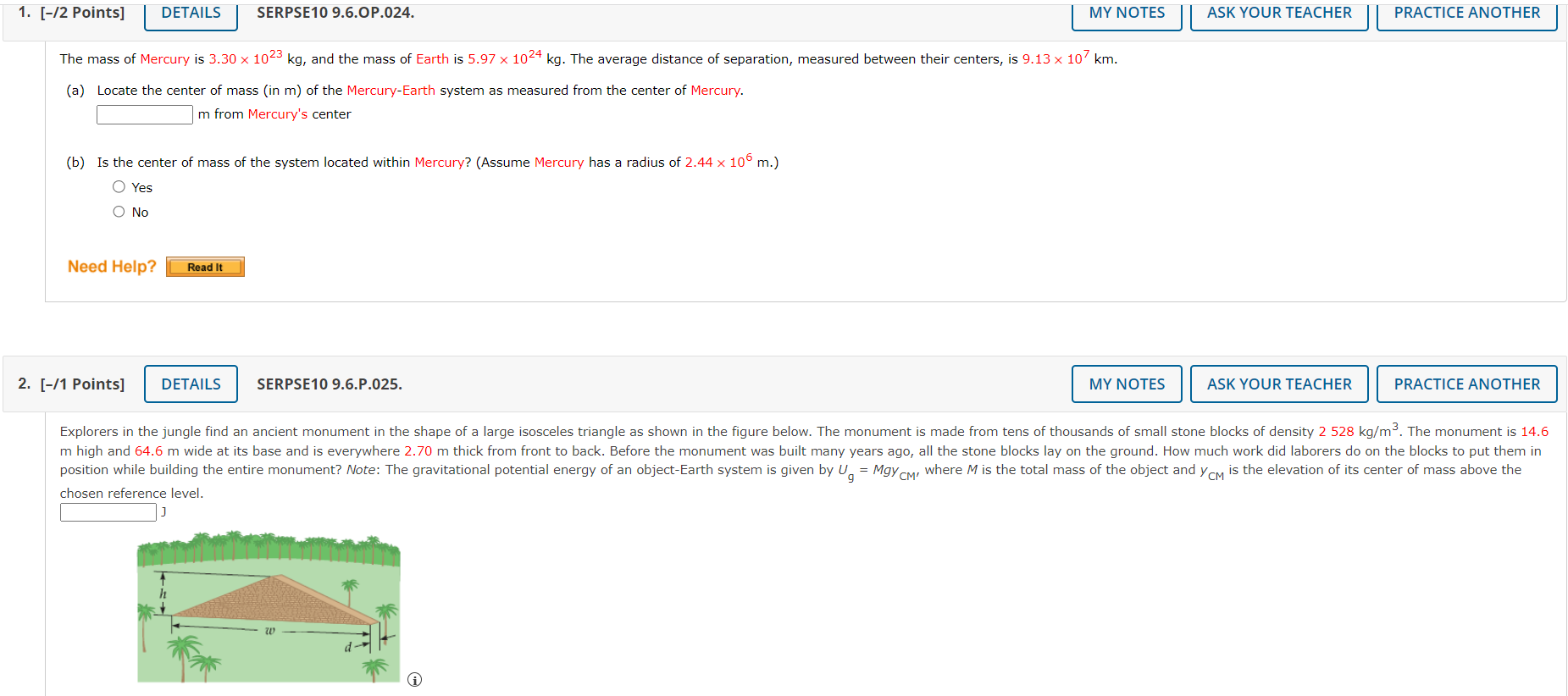 1. [-/2 Points] DETAILS SERPSE10 9.6.OP.024. MY NOTES ASK YOUR TEACHER PRACTICE