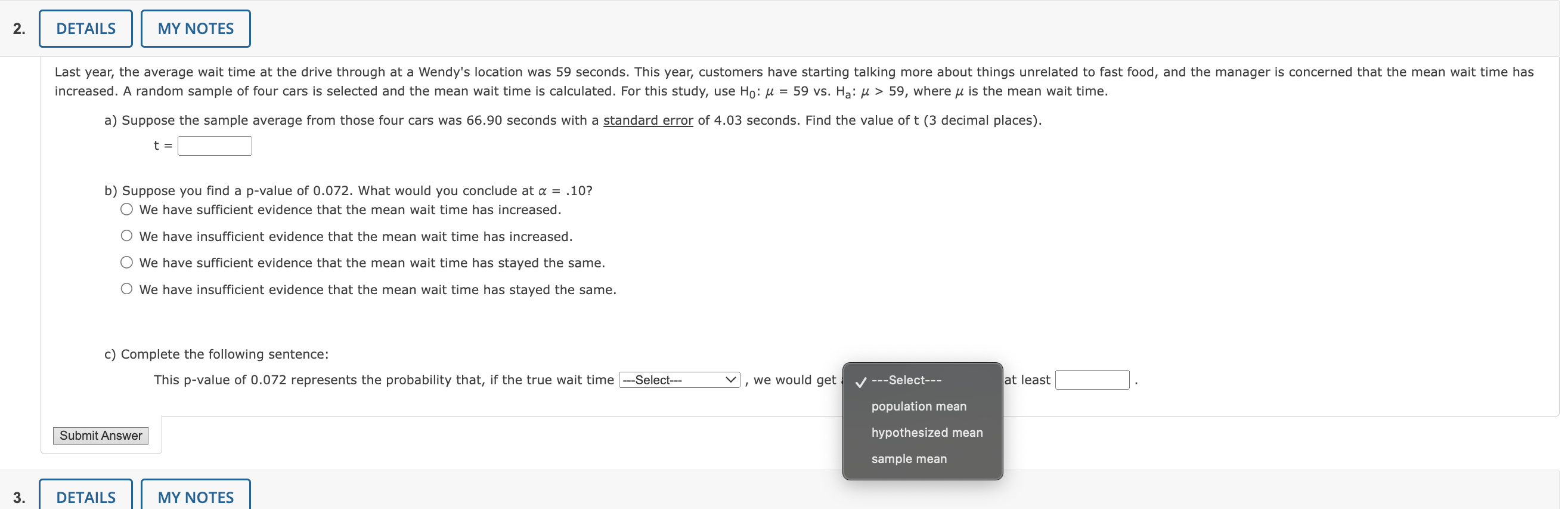 have starting talking more about things unrelated to fast food, and the
