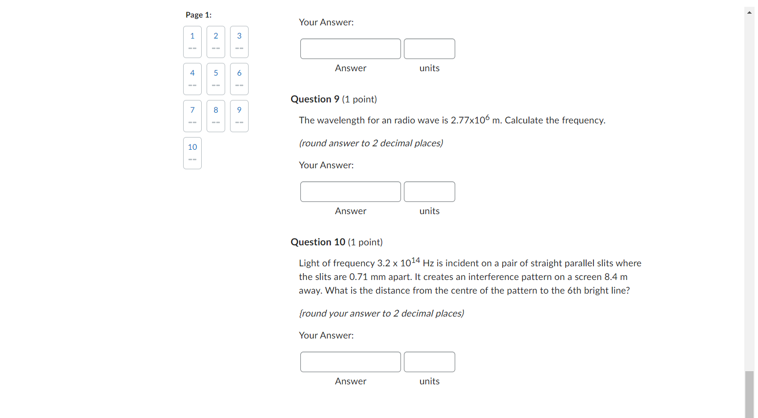 In a laboratory experiment, a microwave generator is used to produce a