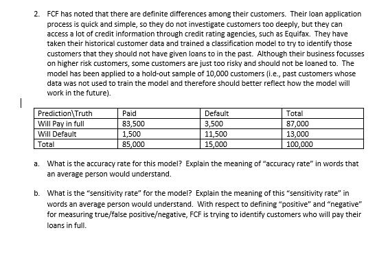 2. FCF has noted that there are definite differences among their customers.