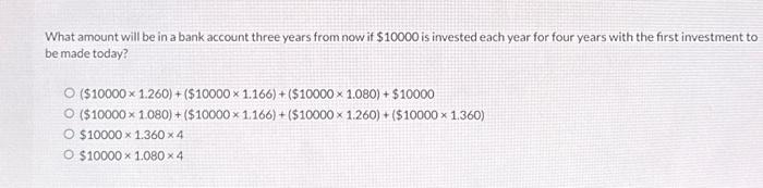 Value of 1 at 8% 1 1.080 2 1.166 3 1.260 4
